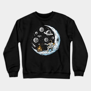 Astronaut on the moon Crewneck Sweatshirt